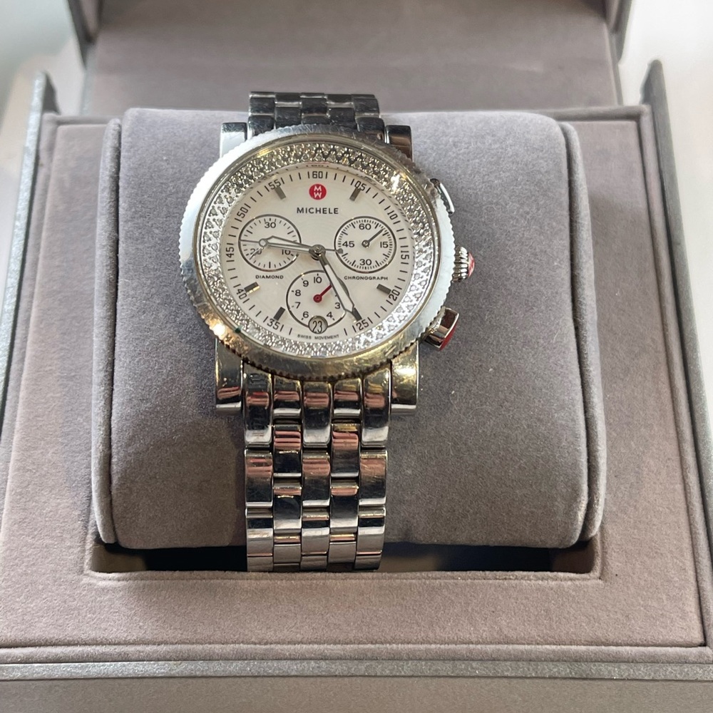 Michele Sport Sail Diamond Chronograph Watch